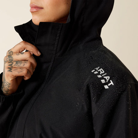 Ariat Rebar Stormshell Waterproof Jacket in Black, detail view 3