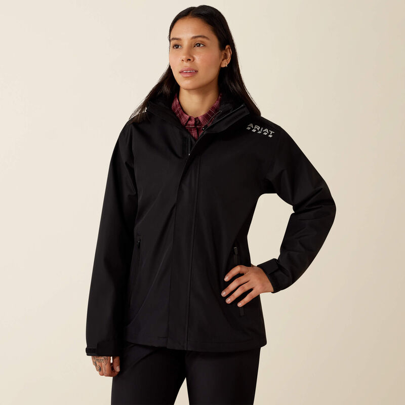 Ariat Rebar Stormshell Waterproof Jacket in Black, front view