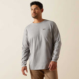 ARIAT Rebar Strong Cotton Pocket Shirt - Mens - Heather Grey