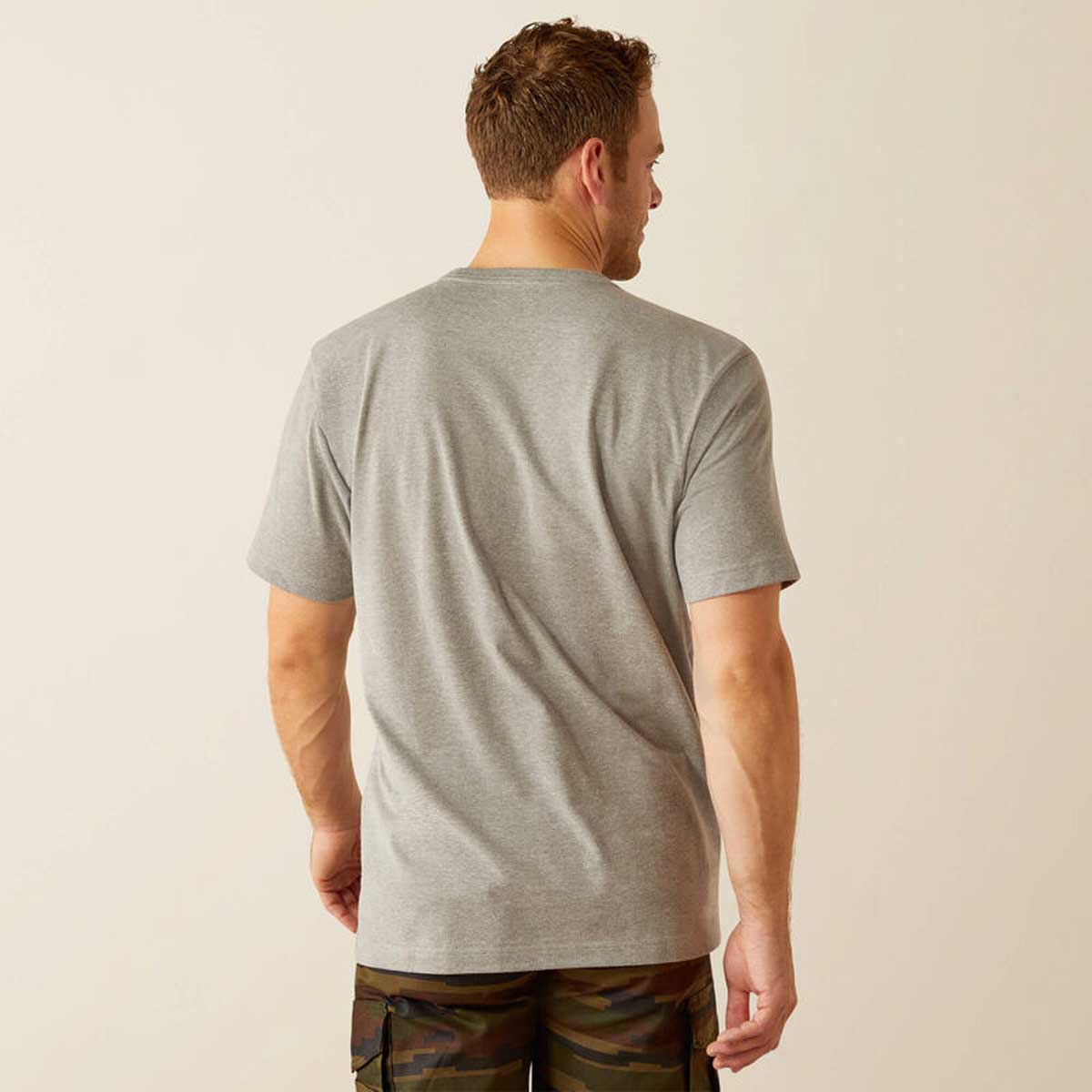 ARIAT Rebar Strong Cotton T-Shirt - Mens - Grey Heather