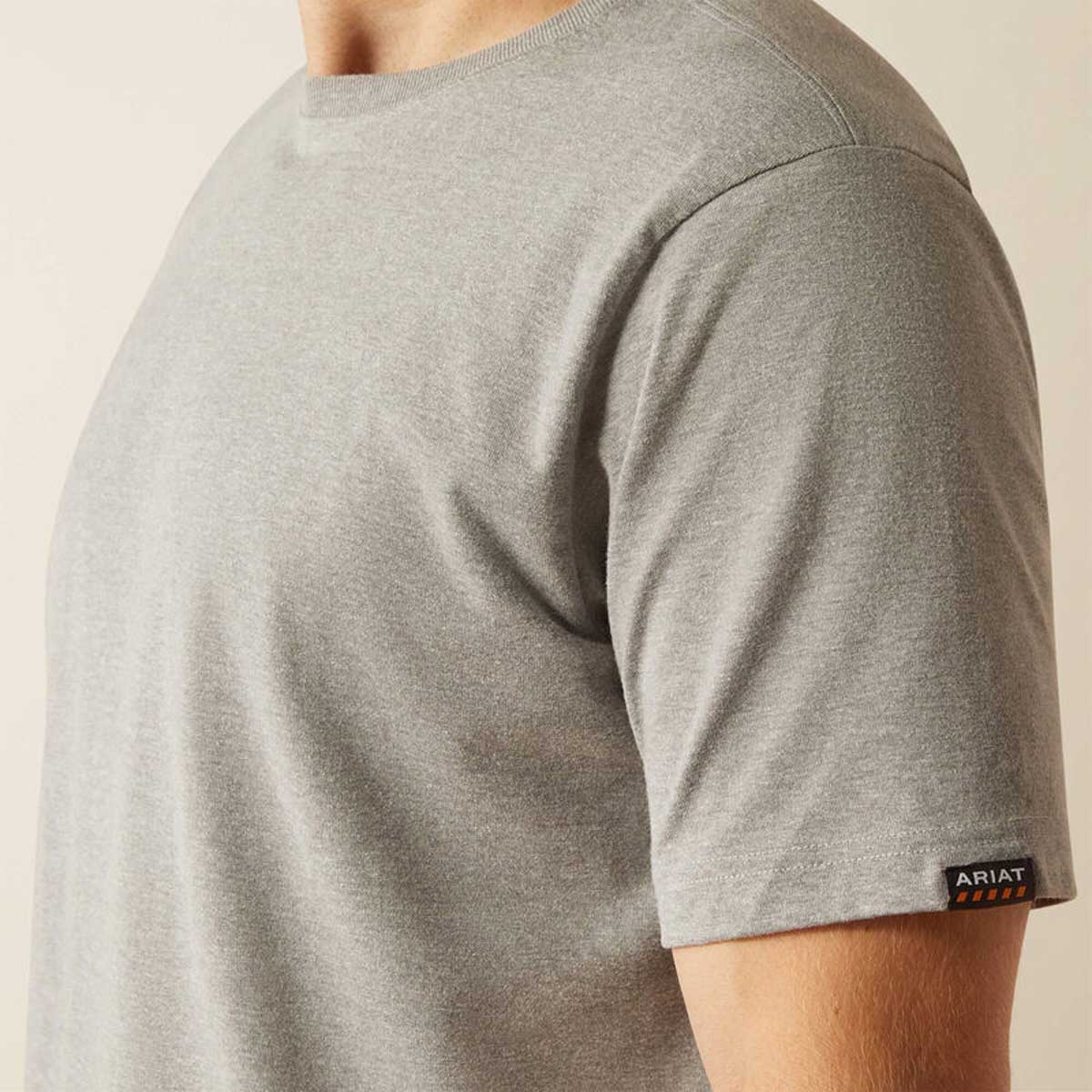 ARIAT Rebar Strong Cotton T-Shirt - Mens - Grey Heather