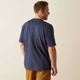 ARIAT Rebar Strong Cotton T-Shirt - Mens - Navy Heather