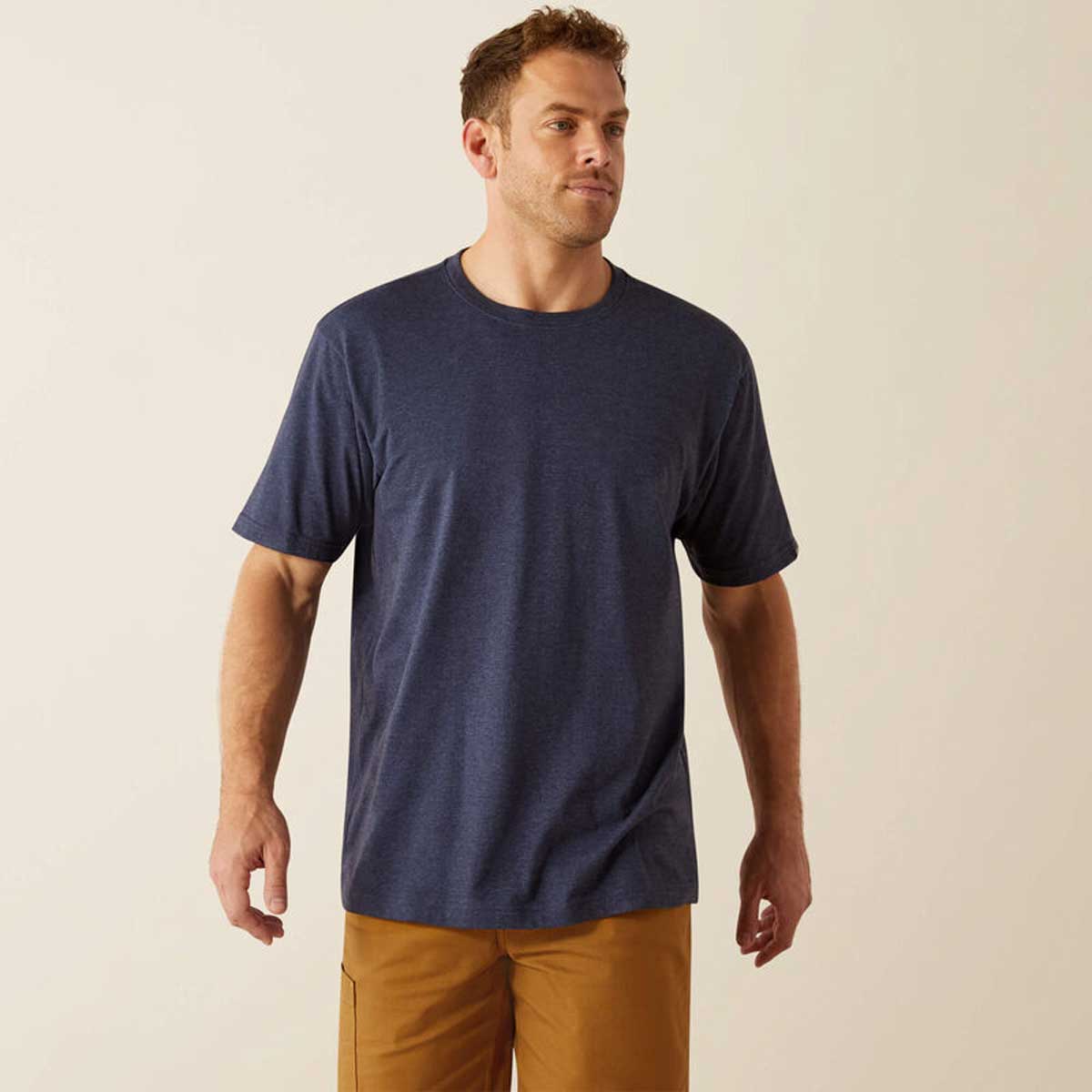ARIAT Rebar Strong Cotton T-Shirt - Mens - Navy Heather