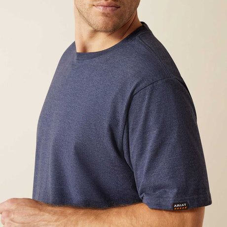 ARIAT Rebar Strong Cotton T-Shirt - Mens - Navy Heather