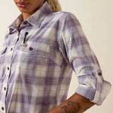 ARIAT Rebar Tough DuraStretch Work Shirt - Womens - Thistle
