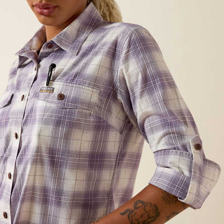 ARIAT Rebar Tough DuraStretch Work Shirt - Womens - Thistle