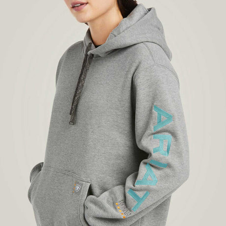 ARIAT Rebar Work Graphic Hoodie - Womens - Heather Grey