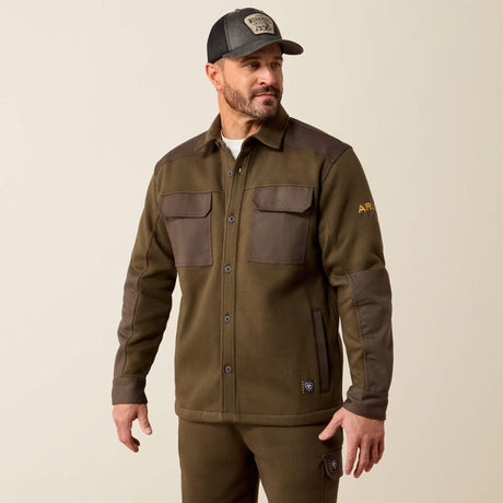 ARIAT Rebar Workman Duracanvas Shirt Jacket - Mens - Earth