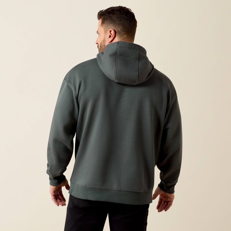ARIAT Rebar Workman Graphic Hoodie - Mens - Steel Green/ Black