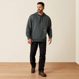 ARIAT Rebar Workman Graphic Hoodie - Mens - Steel Green/ Black