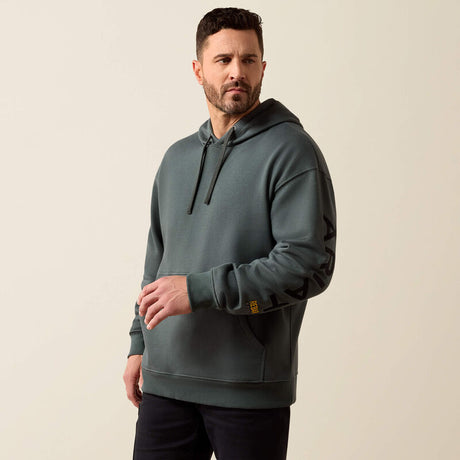 ARIAT Rebar Workman Graphic Hoodie - Mens - Steel Green/ Black