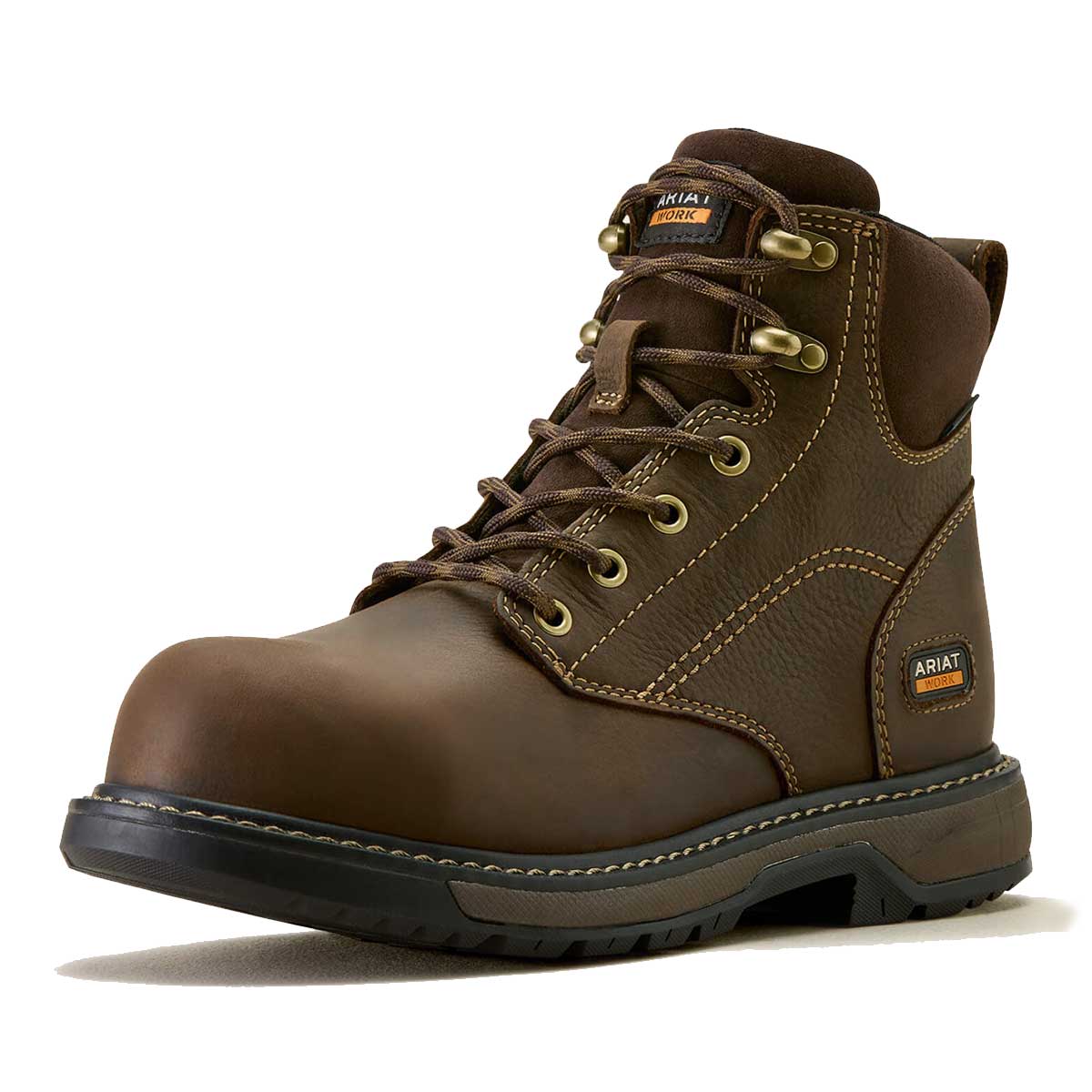ARIAT Riveter 6" Waterproof Work Boots – Women's Composite Toe – Dark Brown