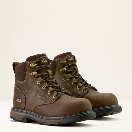 ARIAT Riveter 6" Waterproof Work Boots – Women's Composite Toe – Dark Brown