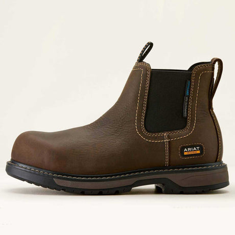 ARIAT Riveter Chelsea Waterproof Work Boots – Women's Composite Toe – Dark Brown