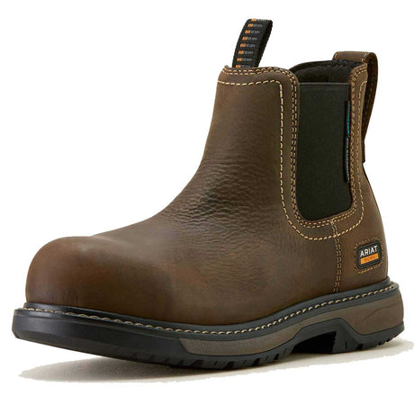 ARIAT Riveter Chelsea Waterproof Work Boots – Women's Composite Toe – Dark Brown