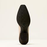 Ariat Round Up Collins D Toe Western Boot in Buttercream, sole and tread view