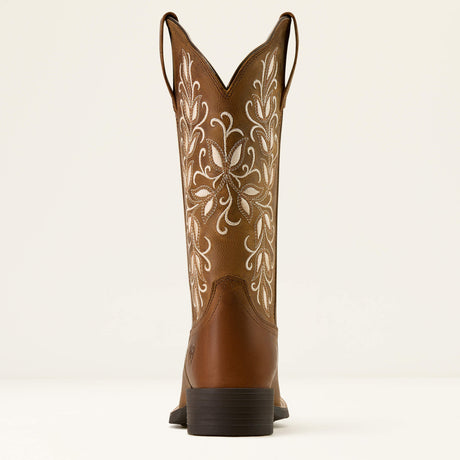 ARIAT Round Up Holly Wide Square Toe Western Boots – Womens – Brown Pearl