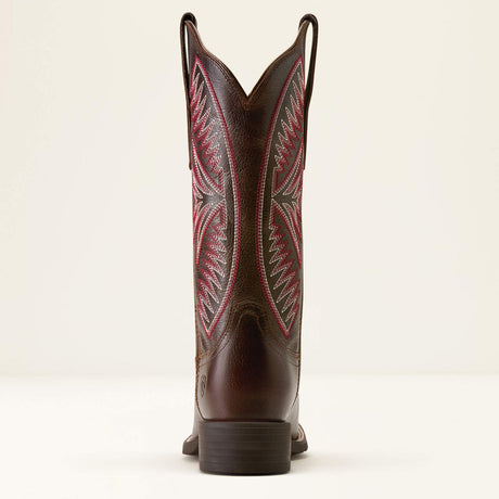 ARIAT Round Up Ruidoso Wide Square Toe Western Boots – Womens – Arizona Brown