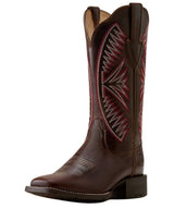 ARIAT Round Up Ruidoso Wide Square Toe Western Boots – Womens – Arizona Brown