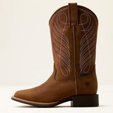 ARIAT Round Up Waterproof Wide Square Toe Western Boots – Womens – Reliable Brown