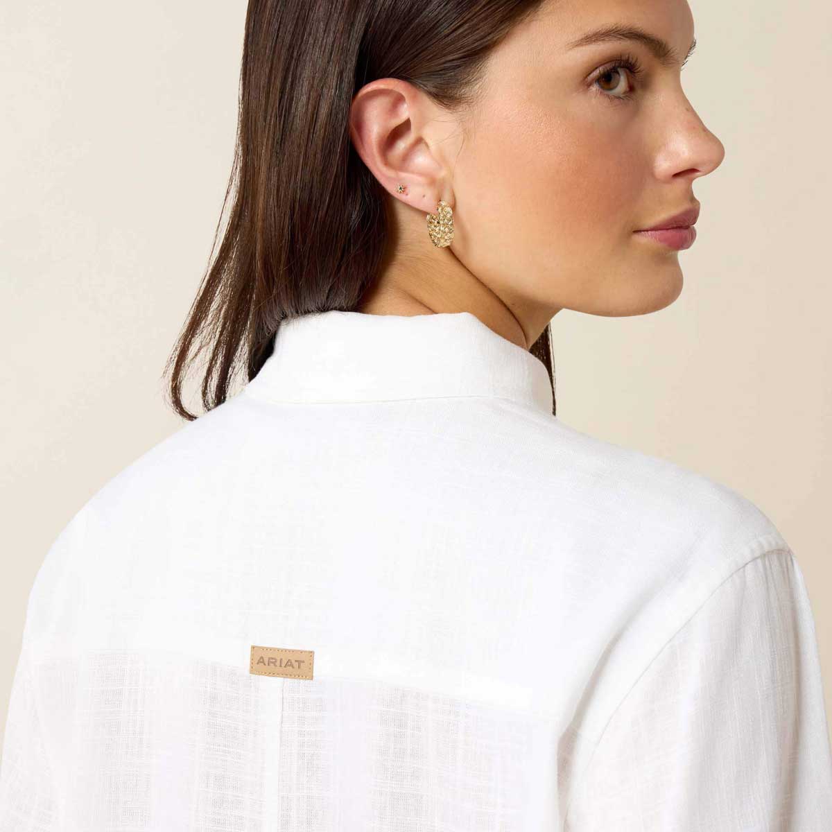 ARIAT Rudford Lightweight Linen Shirt - Womens - White