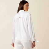 ARIAT Rudford Lightweight Linen Shirt - Womens - White