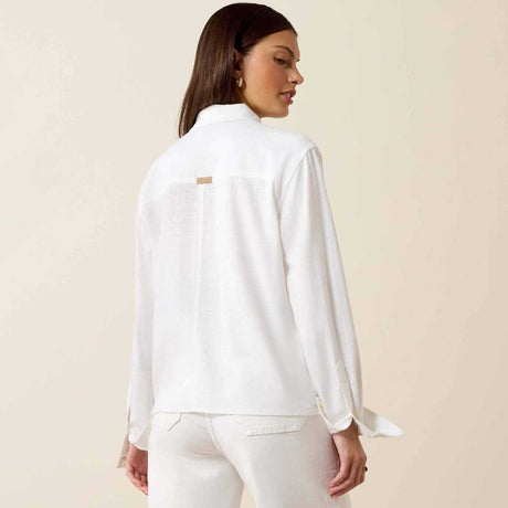 ARIAT Rudford Lightweight Linen Shirt - Womens - White
