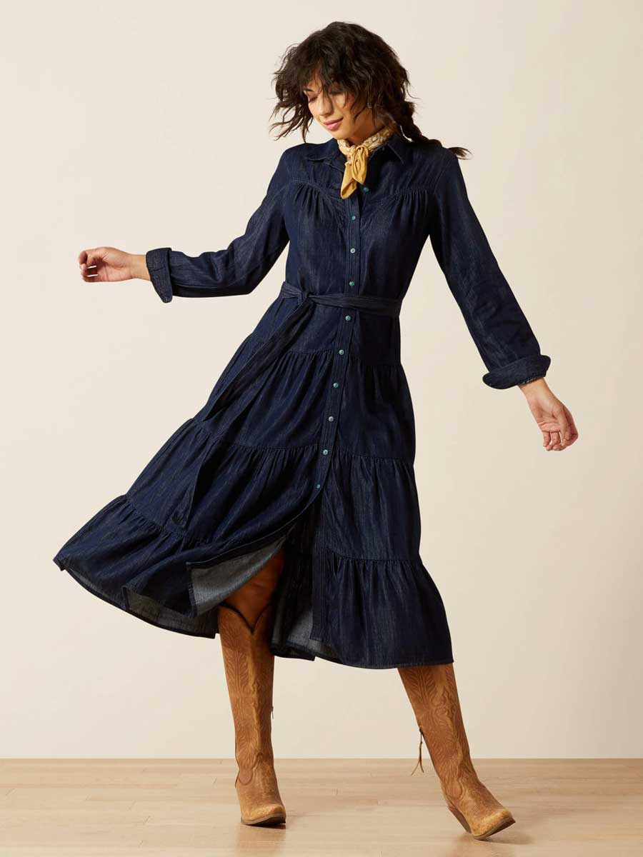 ARIAT Sahara Dress - Women's - Navy Rinse