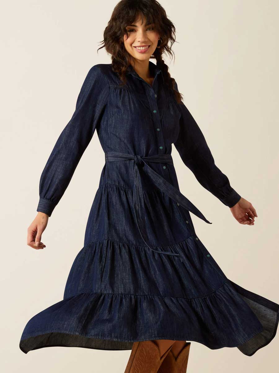 ARIAT Sahara Dress - Women's - Navy Rinse