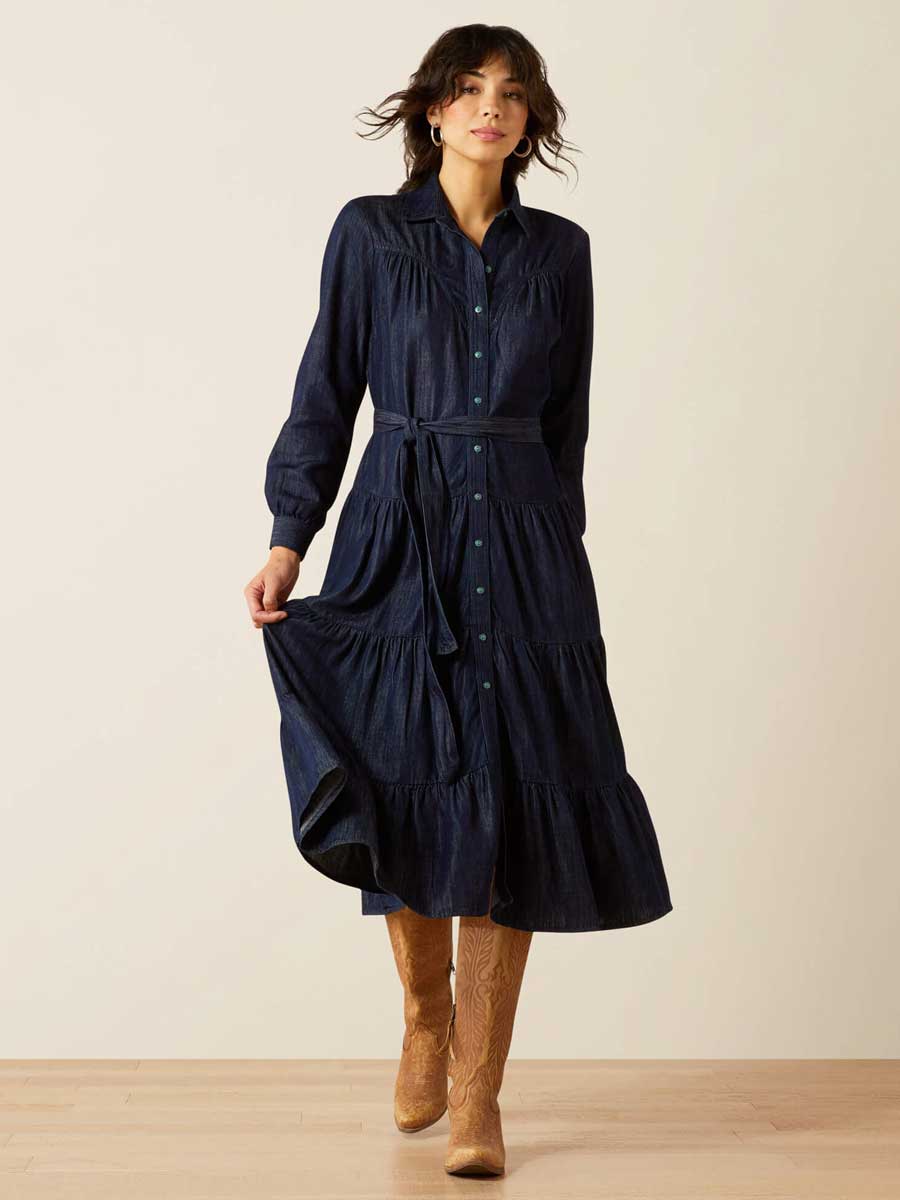 ARIAT Sahara Dress - Women's - Navy Rinse