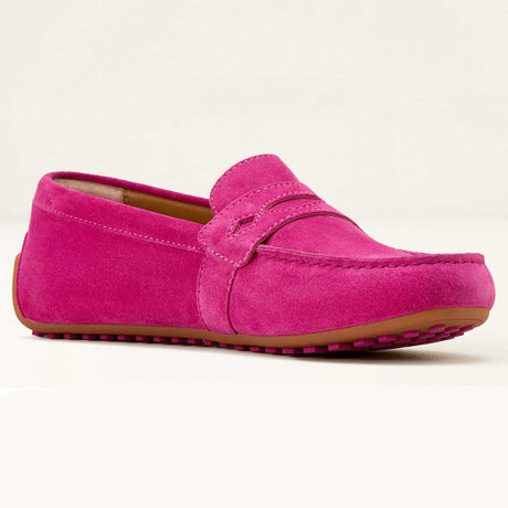 ARIAT Selene Driving Shoe - Womens - Hot Pink Suede