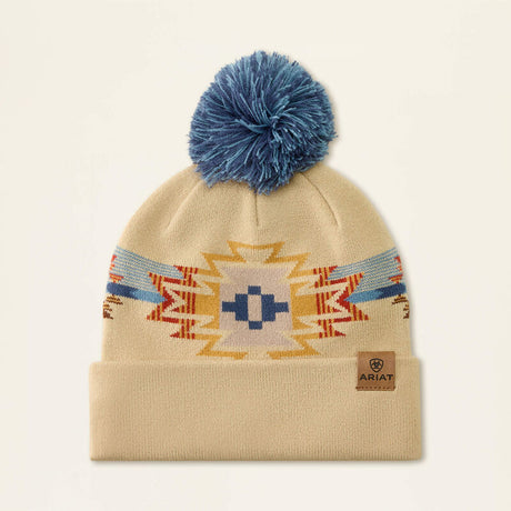 Ariat Serape Beanie in Natural Serape, front view
