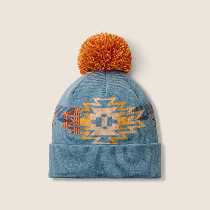 Ariat Serape Beanie in Teal Serape, front view