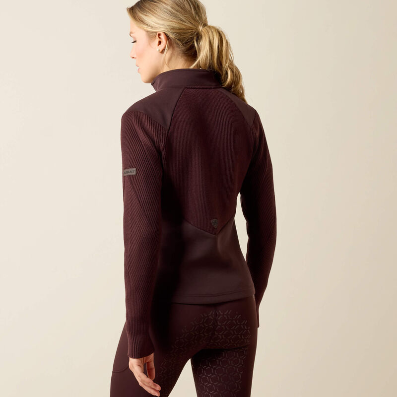 ARIAT Skadi Full Zip Sweatshirt - Womens - Chocolate Plum