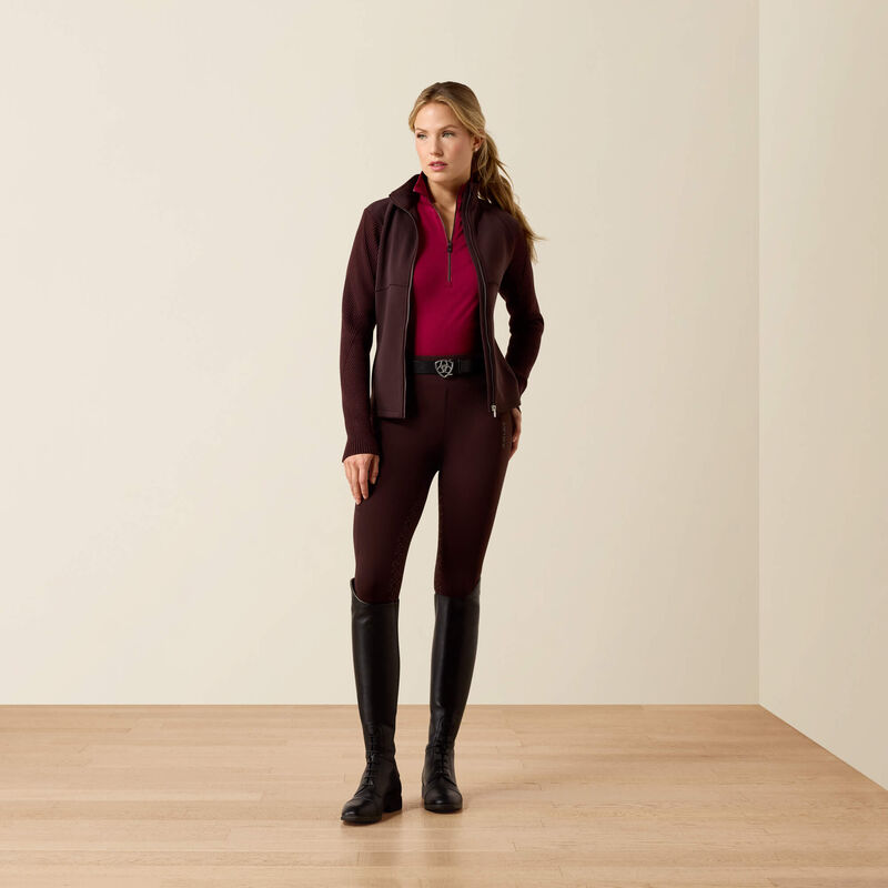 ARIAT Skadi Full Zip Sweatshirt - Womens - Chocolate Plum