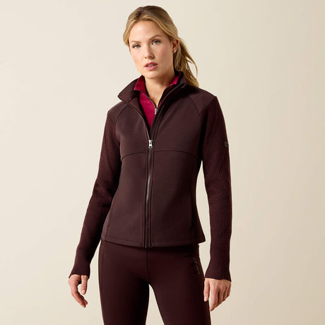 ARIAT Skadi Full Zip Sweatshirt - Womens - Chocolate Plum