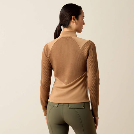 Ariat Skadi Full Zip Sweatshirt in Tiger's Eye, back view