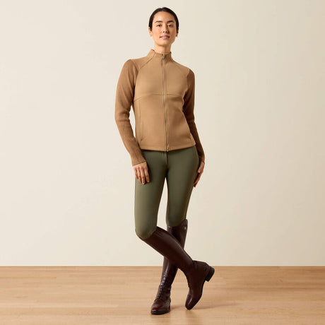 Ariat Skadi Full Zip Sweatshirt in Tiger's Eye, full outfit view