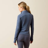 Ariat SolVeil Full Zip Sweatshirt in Grisaille, back view
