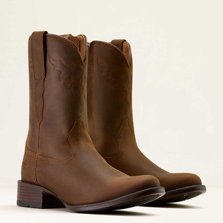 ARIAT Sonoro Roper Toe Western Cowboy Boots - Mens - Distressed Brown