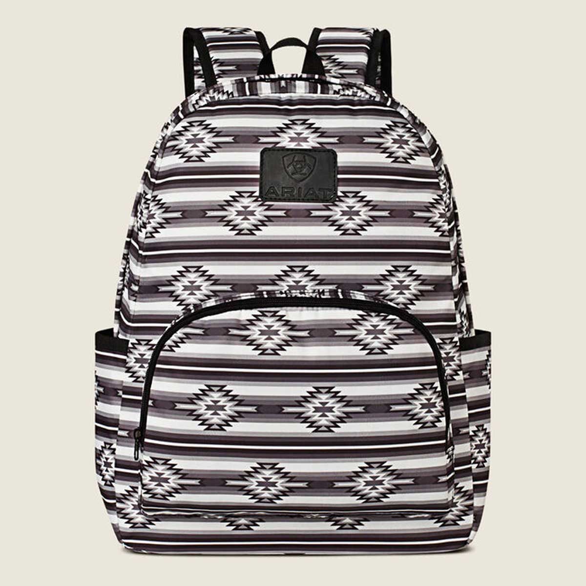 ARIAT Southwest Diamond Stripe Print Backpack - Grey