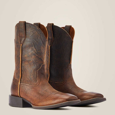 ARIAT Sport Rambler Western Cowboy Boots - Mens - Bartop Brown