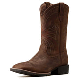 ARIAT Sport Wide Square Toe Western Boot - Mens - Distressed Brown