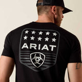 ARIAT Stripe Patriotic Badge T-Shirt - Mens - Black