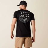 ARIAT Stripe Patriotic Badge T-Shirt - Mens - Black