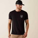 ARIAT Stripe Patriotic Badge T-Shirt - Mens - Black