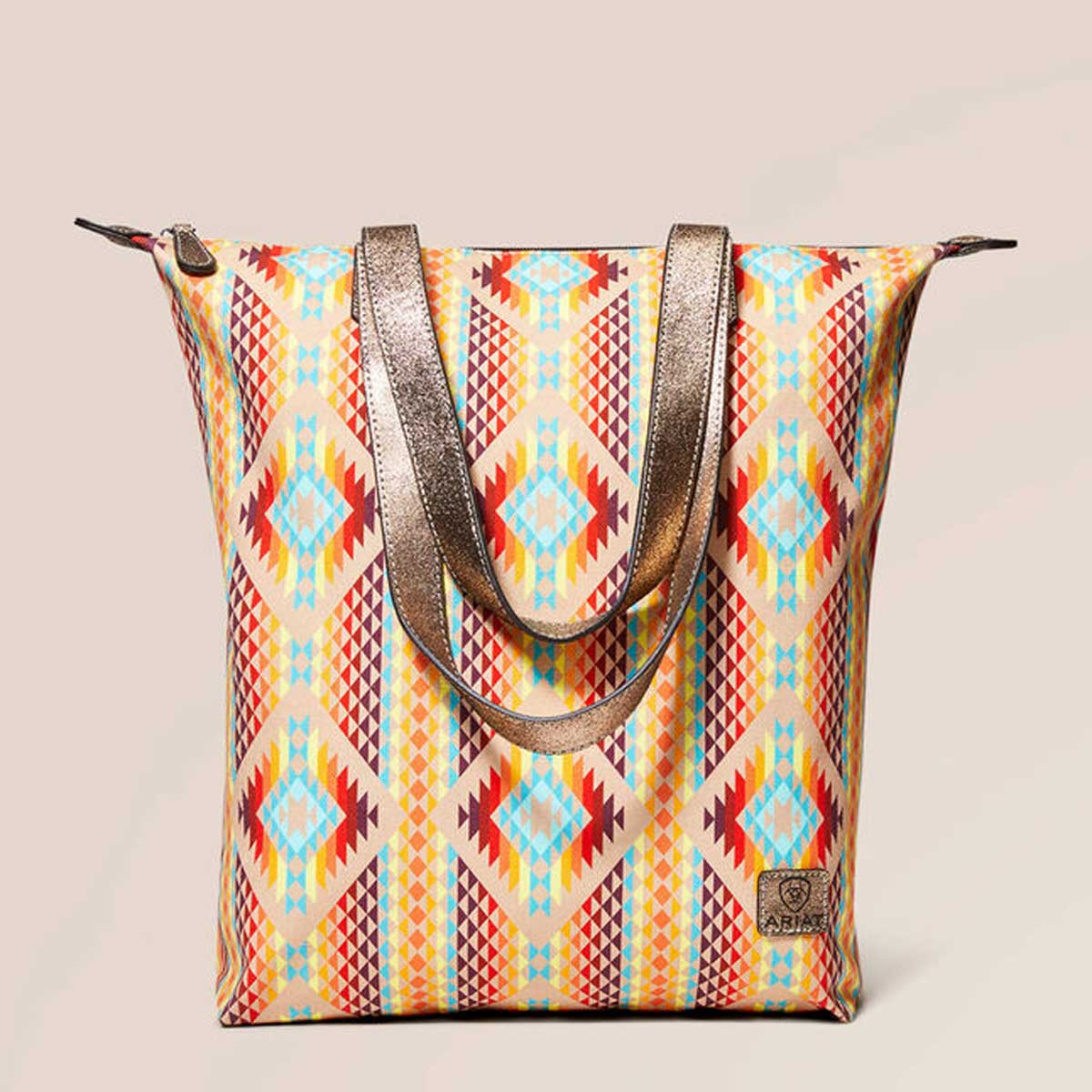 ARIAT Tall Diamond Stripe Tote Bag - Womens - Orange