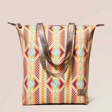 ARIAT Tall Diamond Stripe Tote Bag - Womens - Orange