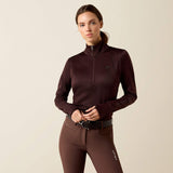 Ariat Team EQ 1/2 Zip Pullover in Chocolate Plum, front view