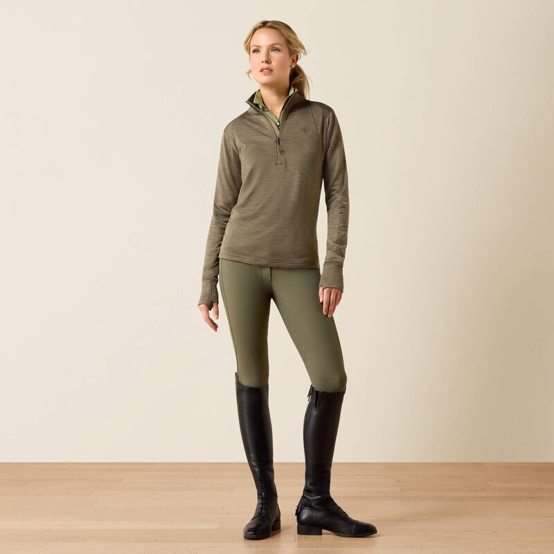 Ariat Team EQ 1/2 Zip Pullover in Kalamata, full outfit view